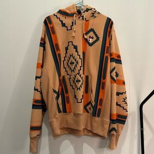 Champion Reverse Weave Aztec Southwestern Tribal Hoodie